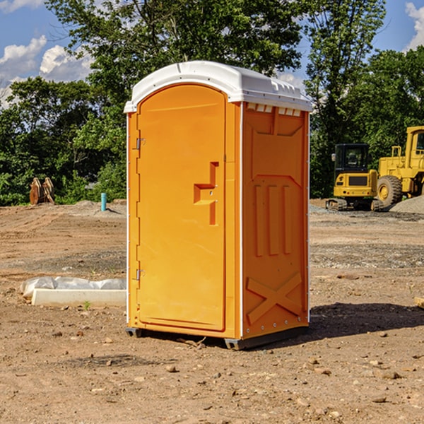 how often are the portable restrooms cleaned and serviced during a rental period in Morrowville